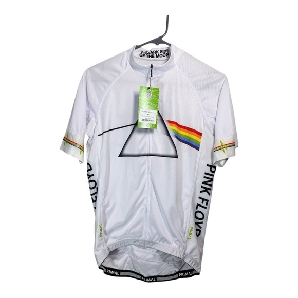 Primal Pink Floyd White Dark Side of the Moon Cycling Jersey NWT - Picture 3 of 8